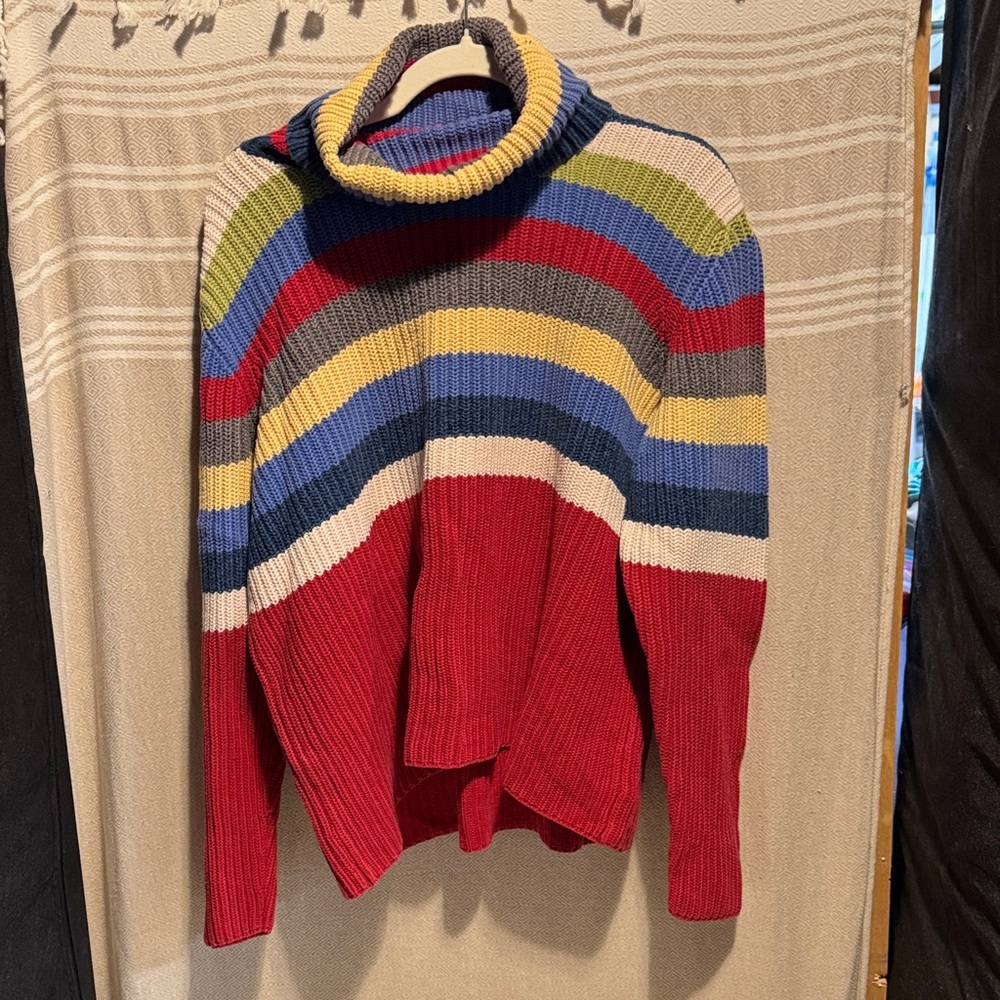 Liz Claiborne Vibrant Striped Turtleneck Sweater - Picture 3 of 6